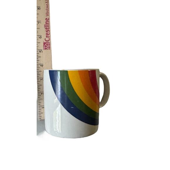 VTG 1980's Rainbow Pride Coffee Mug Retro FTDA Collectible LGBTQ Ally READ - Picture 8 of 8